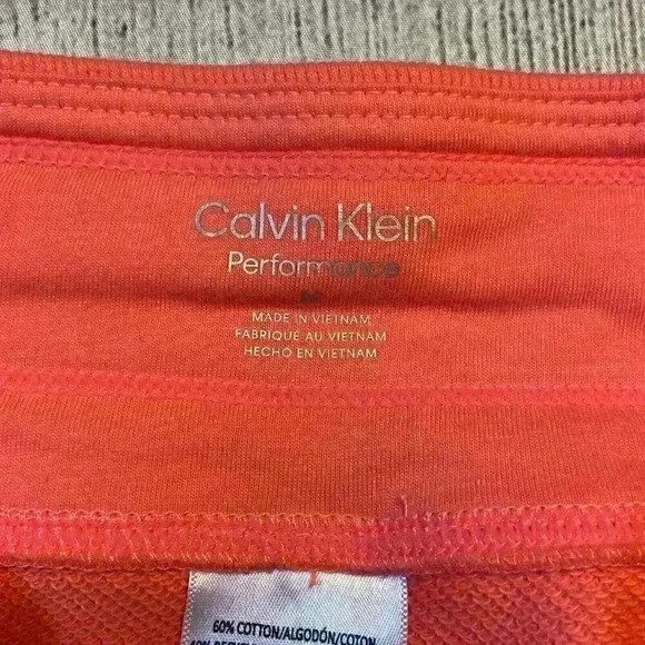 Calvin Klein Performance Womens M Orange Coral Elastic Waist Shorts Athletic NWT - Picture 5 of 6